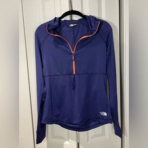 The North Face 1/2 zip flash dry hoodie women’s S layer
